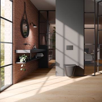 TECE VELVET ovládací tlačítko pro dvě splachování, Soft touch, kompozit FENIX NTM, antracit 9240731 Obrázek - fotka