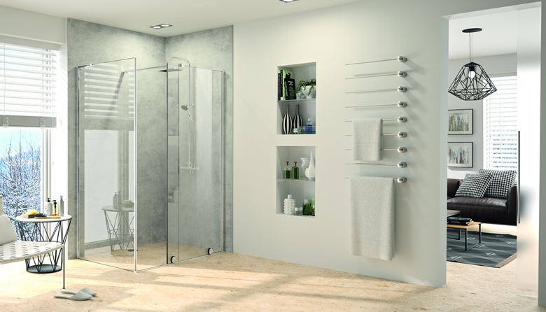 CONCEPT INTENSA sprchové dveře 110x200 cm, posuvné, levé, stříbrná pololesklá/sklo čiré XT2102.069.322.881 Obrázek - fotka