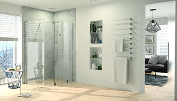 CONCEPT INTENSA sprchové dveře 110x200 cm, posuvné, levé, stříbrná pololesklá/sklo čiré XT2102.069.322.881 Obrázek - fotka