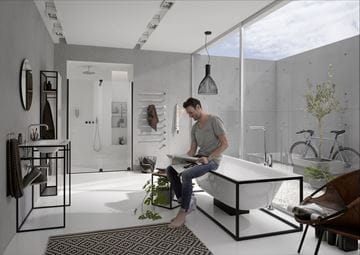 CONCEPT INTENSA sprchové dveře 100x200 cm, posuvné, levé, černá/sklo čiré XT2101.123.322.881 Obrázek - fotka