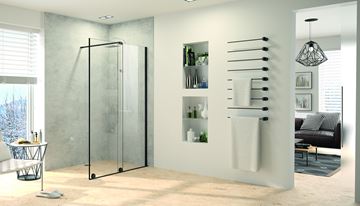CONCEPT INTENSA boční stěna 70x200 cm, černá/čiré sklo XT5030.123.322 Obrázek - fotka