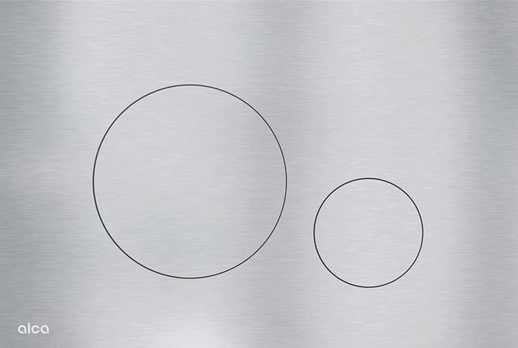 ALCA FLAT TURN ovládací tlačítko pro dvě splachování, Anti-fingerprint, eloxovaný hliník/ušlechtilá ocel, matný alunox TURN Obrázek - Hlavní obrázek