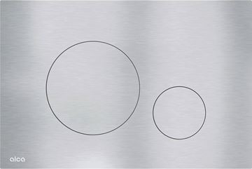 ALCA FLAT TURN-INOX ovládací tlačítko pro dvě splachování, Anti-fingerprint, ušlechtilá ocel, polomatný nerez