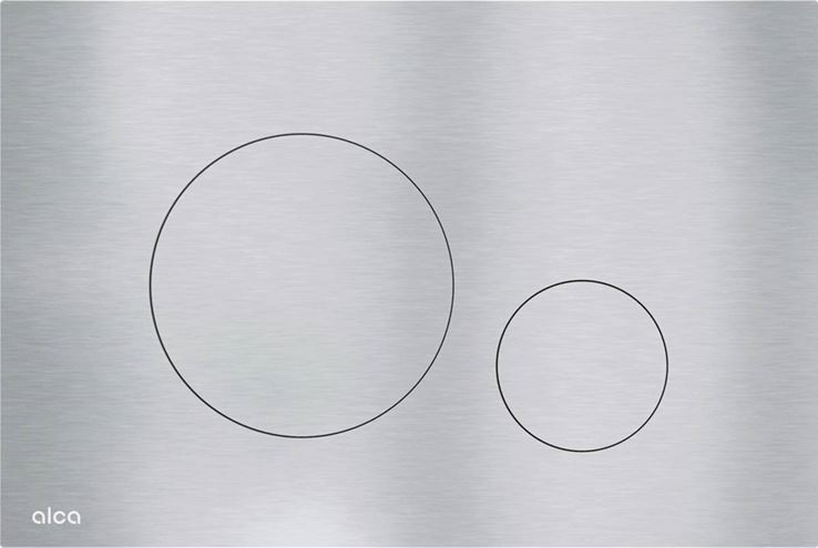ALCA FLAT TURN-INOX ovládací tlačítko pro dvě splachování, Anti-fingerprint, ušlechtilá ocel, polomatný nerez TURN-INOX Obrázek - Hlavní obrázek