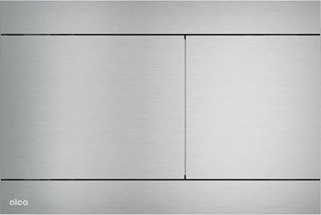 ALCA FLAT FUN-INOX ovládací tlačítko pro dvě splachování, Anti-fingerprint, ušlechtilá ocel, polomatný nerez