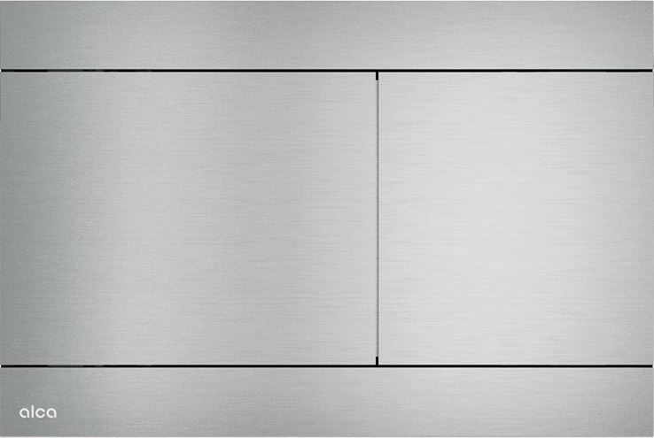 ALCA FLAT FUN-INOX ovládací tlačítko pro dvě splachování, Anti-fingerprint, ušlechtilá ocel, polomatný nerez FUN-INOX Obrázek - Hlavní obrázek