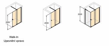CONCEPT INTENSA sprchové dveře 120x200 cm, posuvné, pravé, stříbrná pololesklá/sklo čiré XT2203.069.322.881 Obrázek - fotka