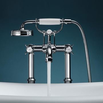 AXOR MONTREUX vanová baterie na podlahu, se sprchovou soupravou, chrom 16547000 Obrázek - fotka