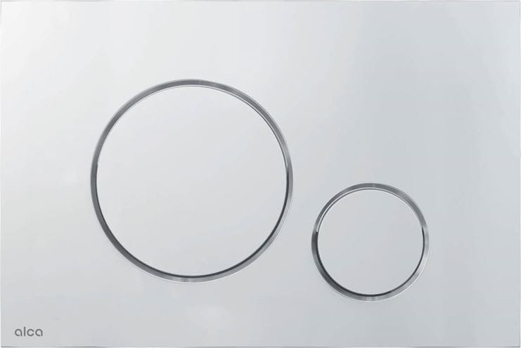 ALCA THIN M672 ovládací tlačítko pro dvě splachování, plast, matný chrom M672 Obrázek - Hlavní obrázek