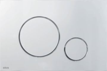 ALCA THIN M672 ovládací tlačítko pro dvě splachování, plast, matný chrom