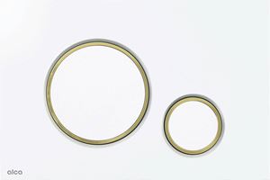 ALCA THIN M775 ovládací tlačítko pro dvě splachování, plast, lesklá bílá/lesklá zlatá