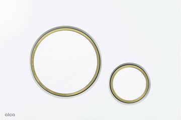 ALCA THIN M775 ovládací tlačítko pro dvě splachování, plast, lesklá bílá/lesklá zlatá