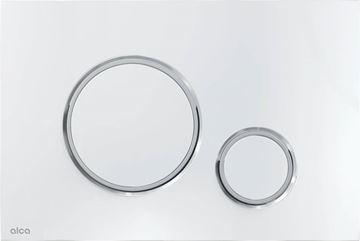 ALCA THIN M771 ovládací tlačítko pro dvě splachování, plast, lesklý/matný chrom