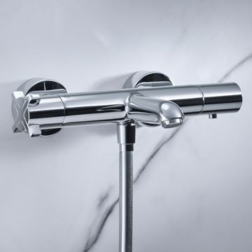 AXOR CITTERIO E vanová nástěnná termostatická baterie, s přepínačem, chrom 36140000 Obrázek - fotka