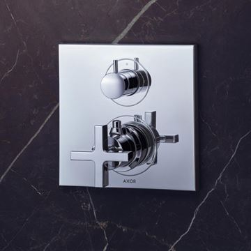 AXOR CITTERIO podomítková termostatická baterie, pro 2 spotřebiče, chrom 39725000 Obrázek - fotka