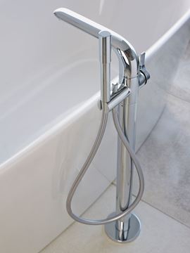 IDEAL STANDARD MELANGE vanová baterie na podlahu, se sprchovou soupravou, chrom A6120AA Obrázek - fotka