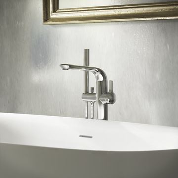IDEAL STANDARD MELANGE vanová baterie na podlahu, se sprchovou soupravou, chrom A6120AA Obrázek - fotka
