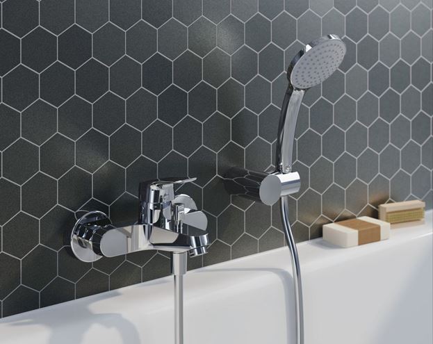 IDEAL STANDARD CERAFLEX vanová nástěnná baterie, s přepínačem, chrom B1721AA Obrázek - fotka