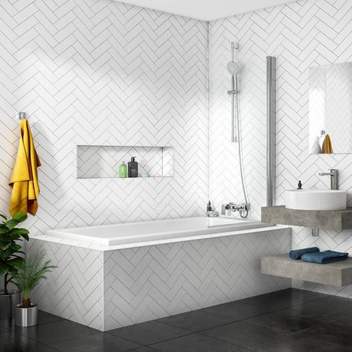 IDEAL STANDARD EDGE vanová nástěnná baterie, s přepínačem, chrom A7121AA Obrázek - fotka