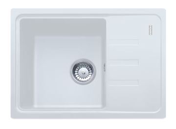 FRANKE MALTA BSG 611-62 fragranitový dřez 620x435 mm, otočný, odkapávač, bílá led