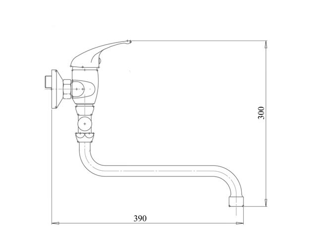 NOVASERVIS METALIA 55 nástěnná paneláková baterie, s přepínačem, chrom 55075/1,0 Technický nákres