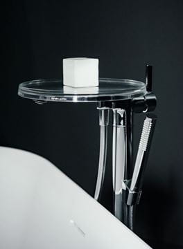 LAUFEN KARTELL vanová baterie na podlahu, s přepínačem, se sprchovou soupravou, chrom H3213310041211 Obrázek - fotka