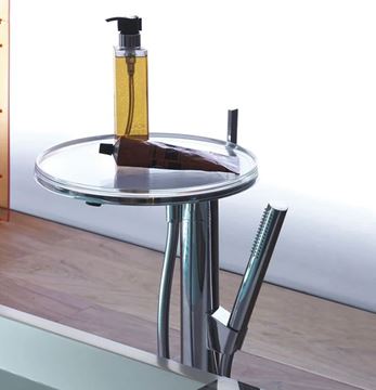 LAUFEN KARTELL vanová baterie na podlahu, s přepínačem, se sprchovou soupravou, chrom H3213310041211 Obrázek - fotka