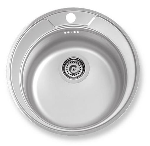 NOVASERVIS nerezový dřez pr. 510 mm, otvor pro baterii DR51 Obrázek - Hlavní obrázek