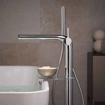 KEUCO EDITION 400 vanová baterie na podlahu, se sprchovou soupravou, chrom 51527010100 Obrázek - fotka
