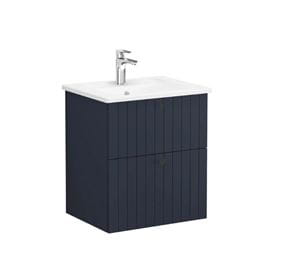 VITRA ROOT GROOVE skříňka s umyvadlem 60x47x67 cm, 2 zásuvky, matná tmavě modrá
