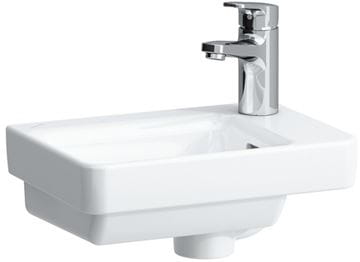LAUFEN PRO S umývátko 36 cm, s otvorem pro baterii a přepadem