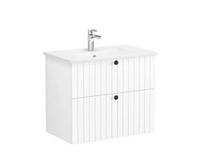VITRA ROOT GROOVEskříňka s umyvadlem 80x47x67 cm, 2 zásuvky, matná bílá