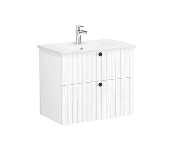 VITRA ROOT GROOVEskříňka s umyvadlem 80x47x67 cm, 2 zásuvky, matná bílá