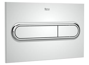 ROCA IN-WALL PL1 ovládací tlačítko pro dvě splachování, chrom