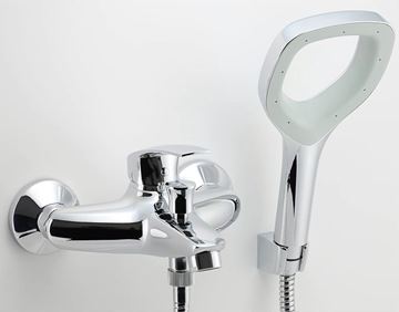 NOVASERVIS METALIA ECO+ vanová nástěnná baterie, s přepínačem, se sprchovou soupravou, chrom 57020,0E Obrázek - fotka