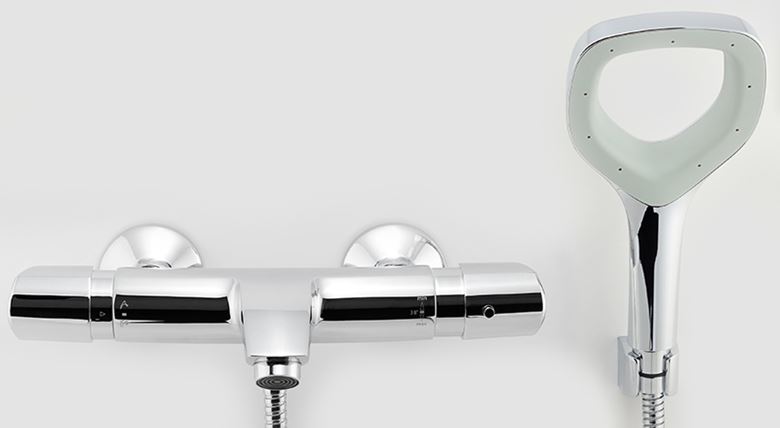 NOVASERVIS METALIA ECO+ vanová nástěnná termostatická baterie, s přepínačem, se sprchovou soupravou, chrom 57921,0E Obrázek - fotka