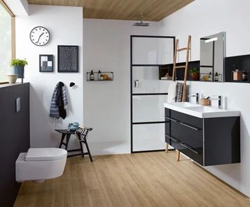 VILLEROY & BOCH VICONNECT 200G ovládací tlačítko pro dvě splachování, sklo, Glossy Grey 922400RA Obrázek - fotka
