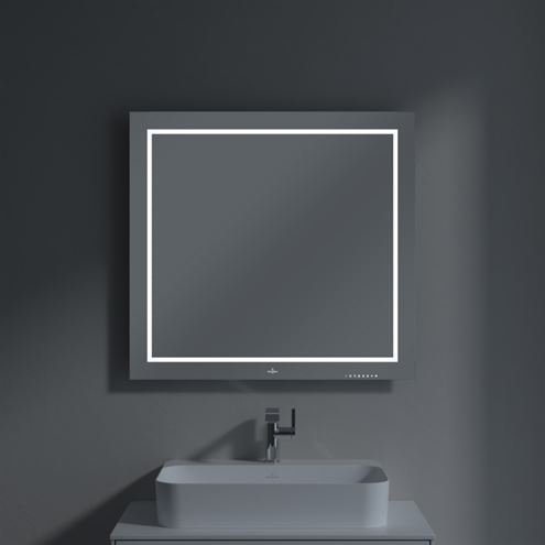 VILLEROY & BOCH FINION zrcadlo 80x75 cm, s osvětlením, s regulací teploty světla F6008000 Obrázek - fotka