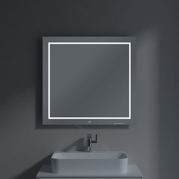VILLEROY & BOCH FINION zrcadlo 80x75 cm, s osvětlením, s regulací teploty světla F6008000 Obrázek - fotka