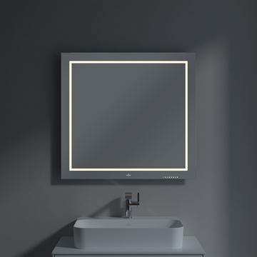 VILLEROY & BOCH FINION zrcadlo 80x75 cm, s osvětlením, s regulací teploty světla F6008000 Obrázek - fotka