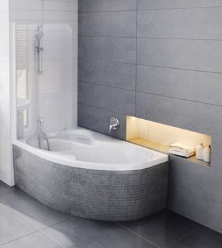 RAVAK ROSA II rohová vana 170x105 cm, bez nožiček, akrylát C221000000 Obrázek - fotka