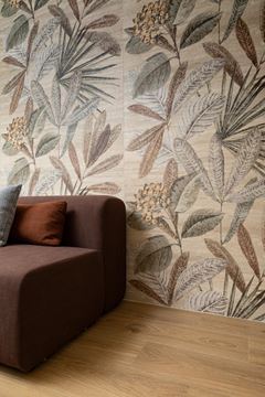 MARAZZI MYSTONE TRAVERTINO dekor 120x120 cm, mat, pannello botanico classico M9P5 Obrázek - fotka