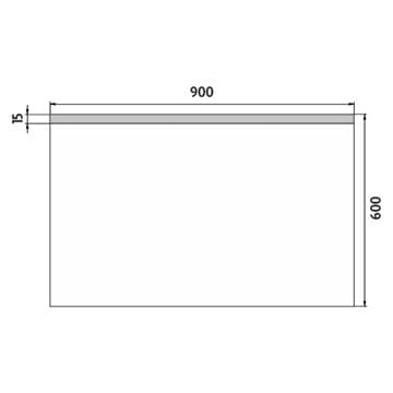 NIMCO ZP 8000 zrcadlo 90x60 cm, reverzibilní, s osvětlením ZP 8019 Technický nákres