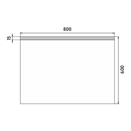 NIMCO ZP 8000 zrcadlo 80x60 cm, reverzibilní, s osvětlením ZP 8003 Technický nákres