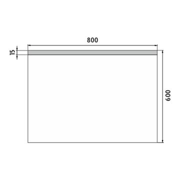 NIMCO ZP 8000 zrcadlo 80x60 cm, reverzibilní, s osvětlením ZP 8003 Technický nákres
