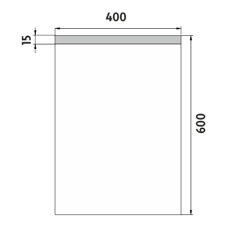 NIMCO ZP 8000 zrcadlo 40x60 cm, reverzibilní, s osvětlením ZP 8000 Technický nákres