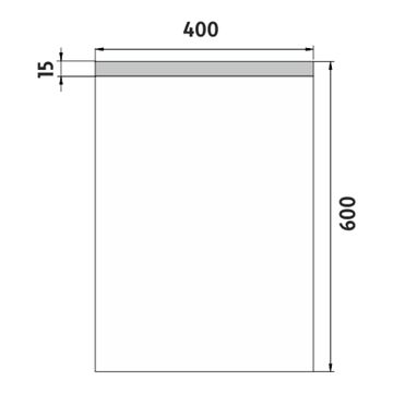 NIMCO ZP 8000 zrcadlo 40x60 cm, reverzibilní, s osvětlením ZP 8000 Technický nákres