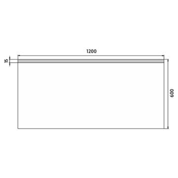 NIMCO ZP 8000 zrcadlo 120x60 cm, reverzibilní, s osvětlením ZP 8006 Technický nákres