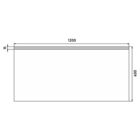 NIMCO ZP 8000 zrcadlo 120x60 cm, reverzibilní, s osvětlením ZP 8006 Technický nákres