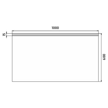 NIMCO ZP 8000 zrcadlo 100x60 cm, reverzibilní, s osvětlením ZP 8004 Technický nákres